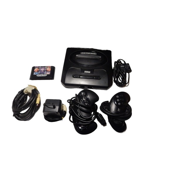 SEGA Genesis II Console Black-q1 Complete With 4 Games. 2 Controller, All Wires! - Picture 4 of 14